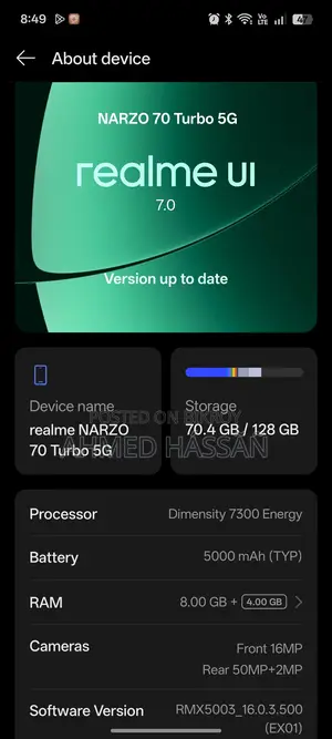 Realme Narzo 70 Turbo Full Fresh (Used)