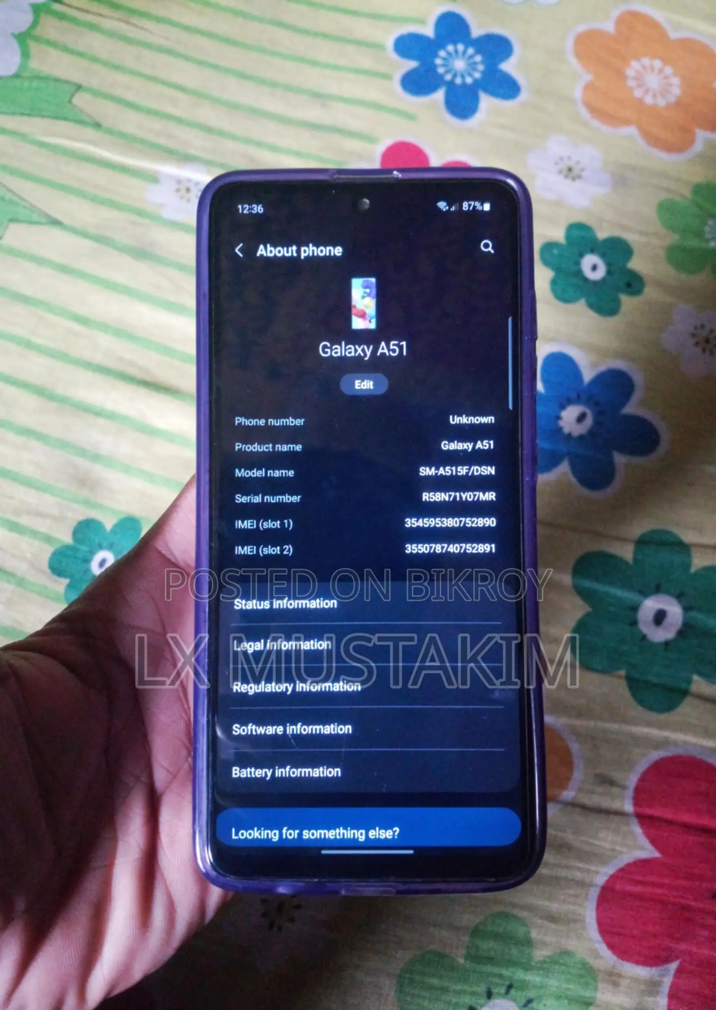Samsung Galaxy A51 Fresh Condition (Used)
