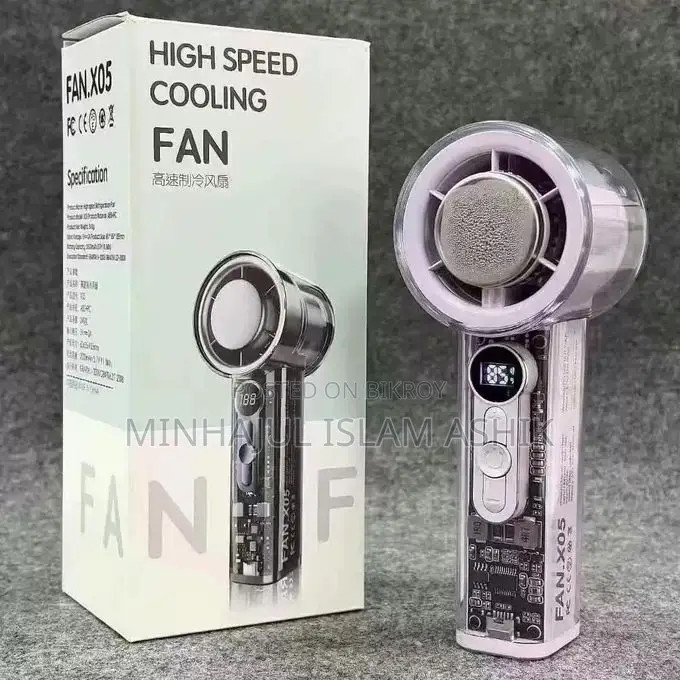High Speed Cooling Fan X05 - Portable Rechargeable Turbo