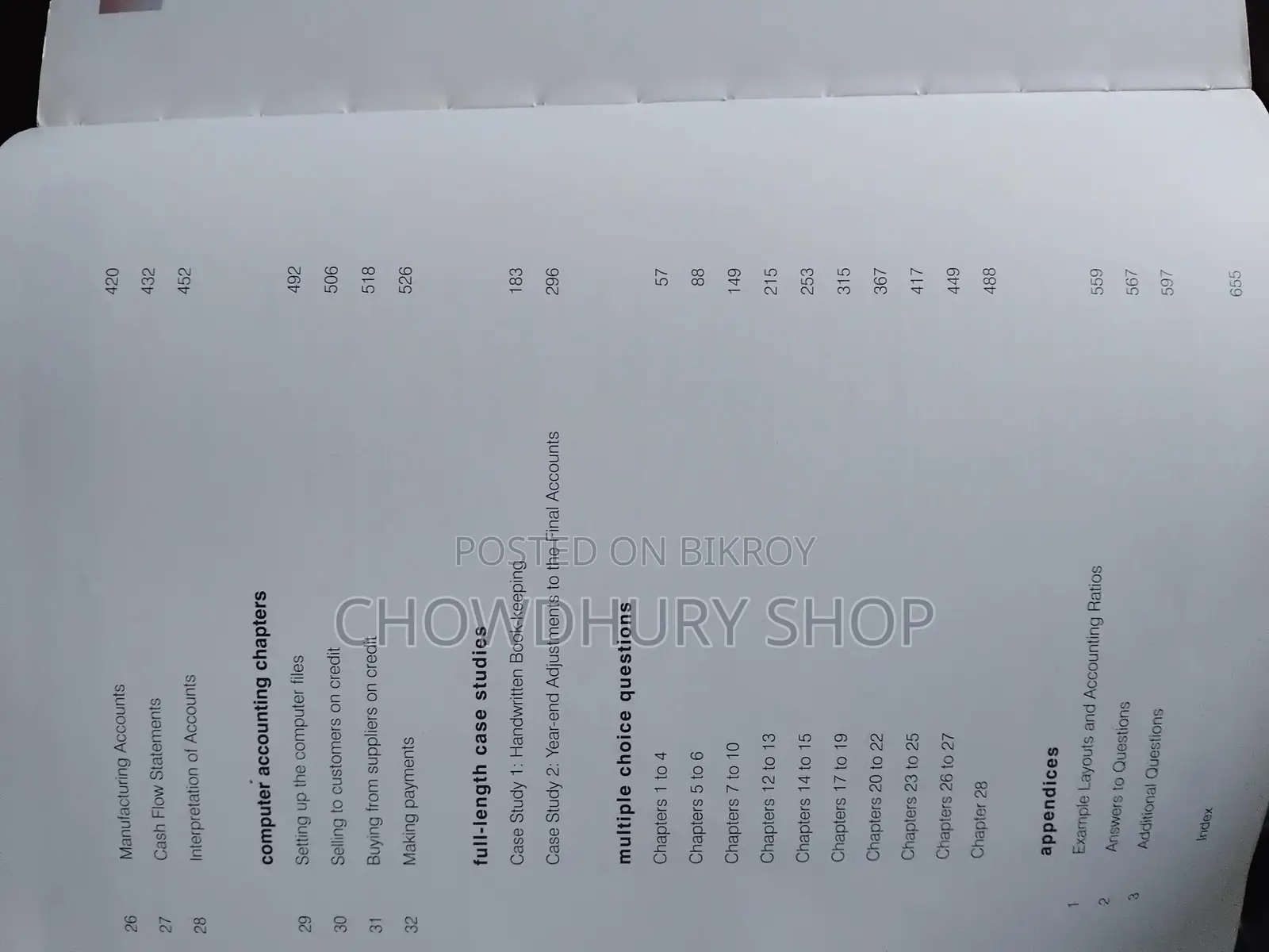 Business Accounts Third Edition by David Cox