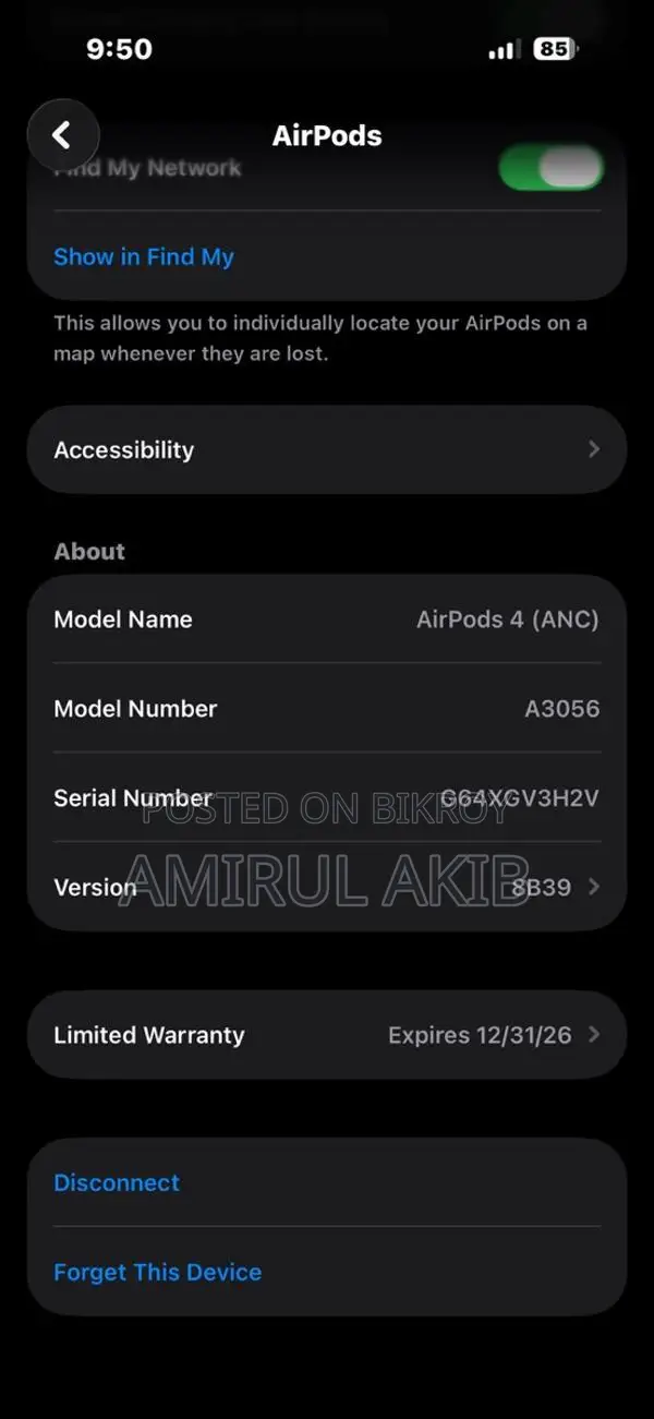AirPods 4 ANC with Apple Warranty December 2026