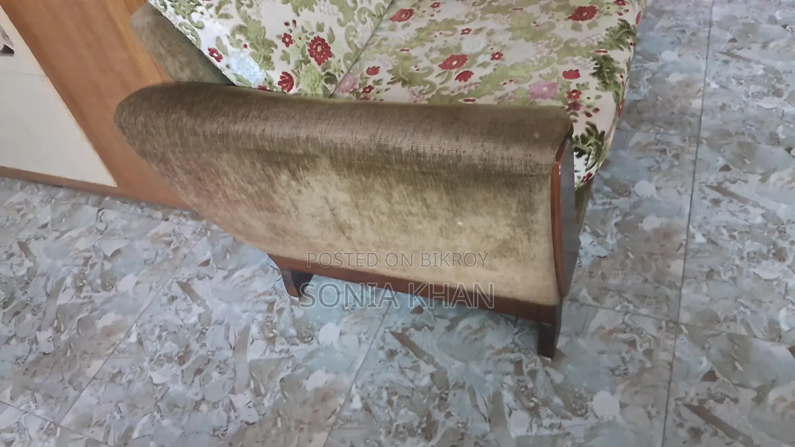 Oak Wood Sofa 2-Seater