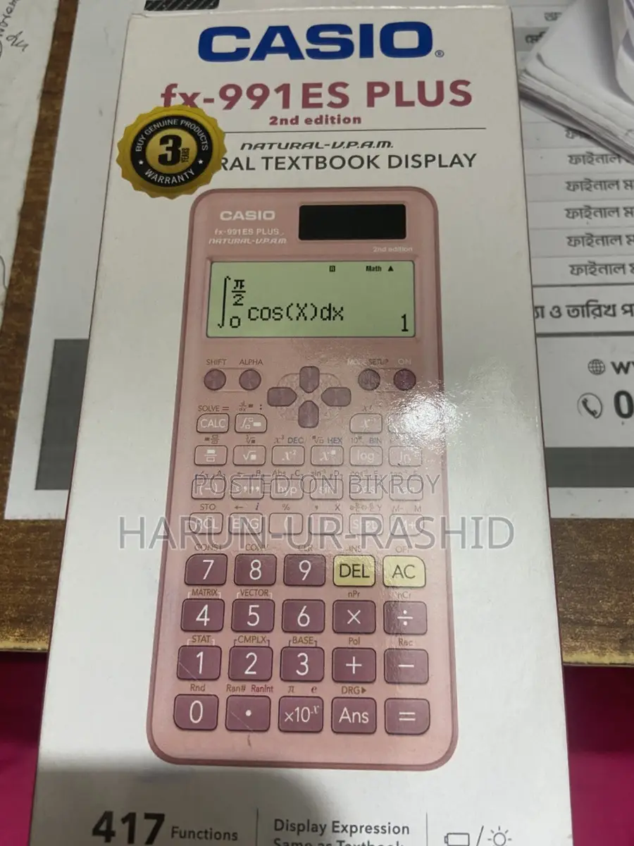 Original Casio Fx-991ES Plus 2nd edition (Pink)