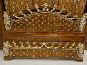 100% Teak Wood Bed with Lacquer Polish