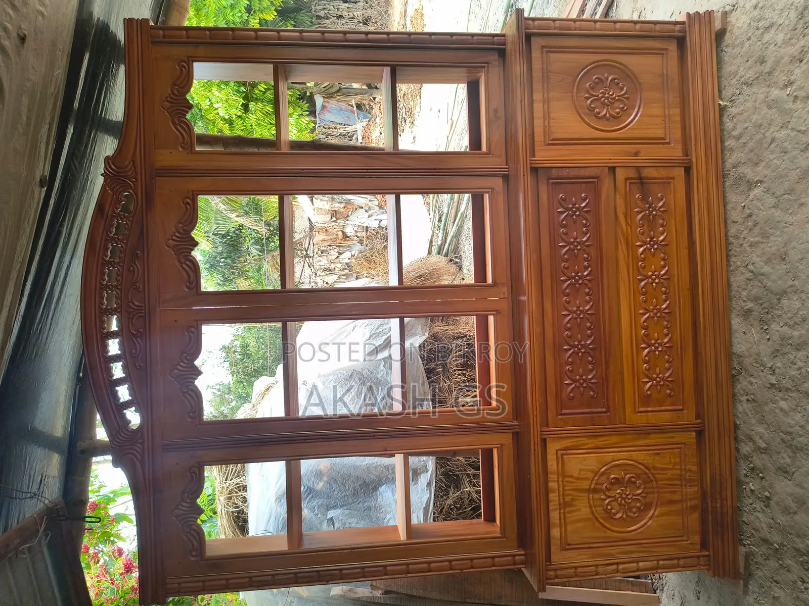 New Mahogany Wood Wall Showcase