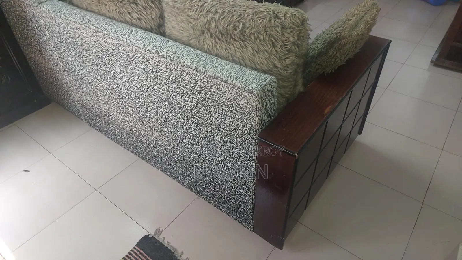 Malaysian Wood Corner Sofa