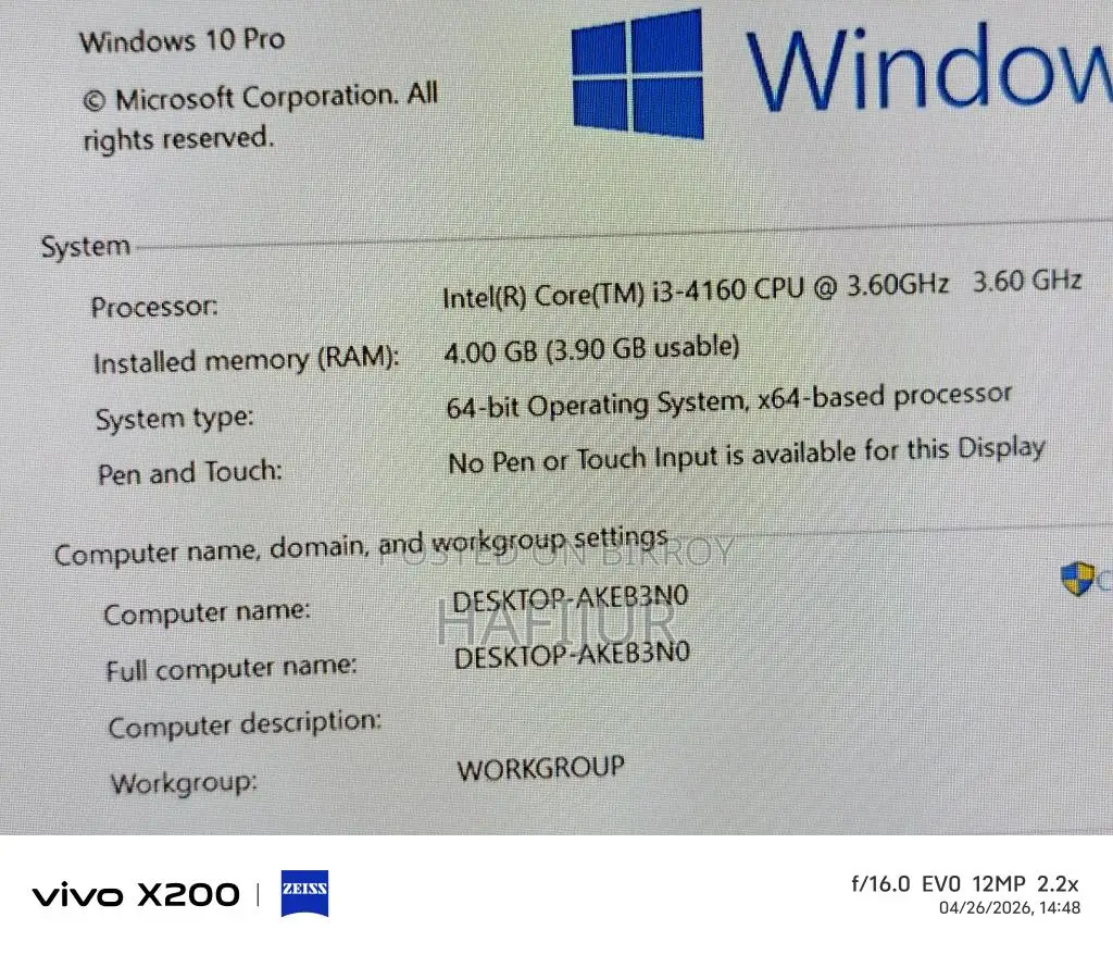 4th Gen Core i3 PC