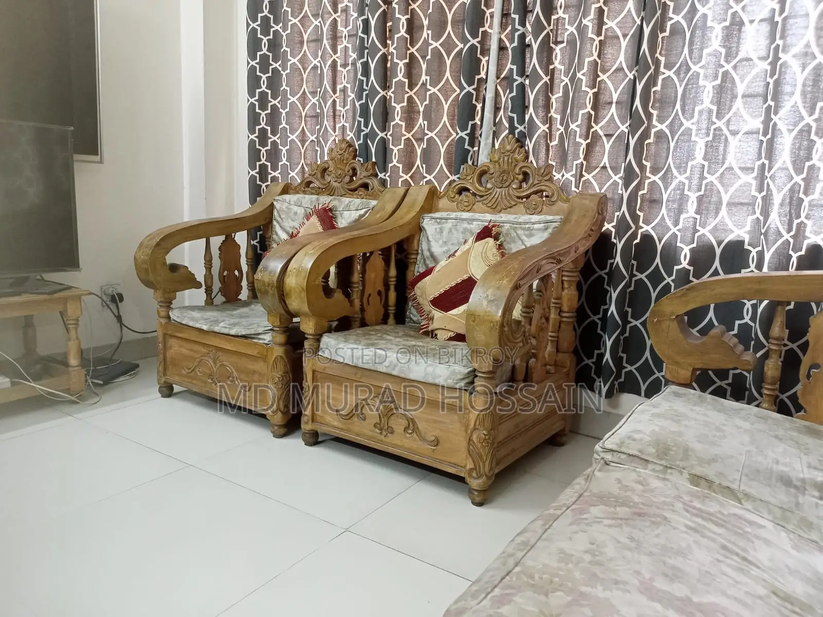 সেগুন কাঠের খাট,সোফা