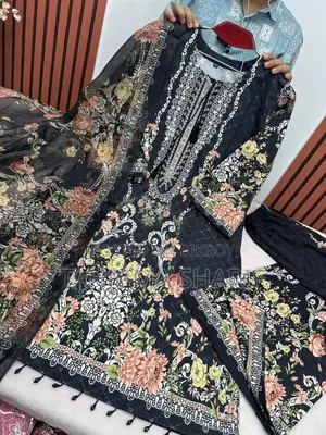 এমব্রয়ডারি সিকোয়েন্স ডিজিটাল প্রিন্ট থ্রি পিস