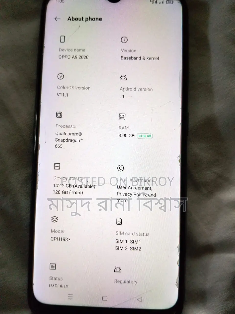 OPPO A9 2020 Android (Used)