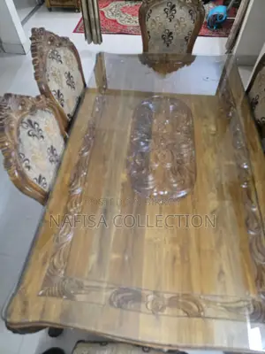 সেগুন কাঠের ডাইনিং টেবিল+ ৬ টা চেয়ার