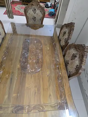সেগুন কাঠের ডাইনিং টেবিল+ ৬ টা চেয়ার
