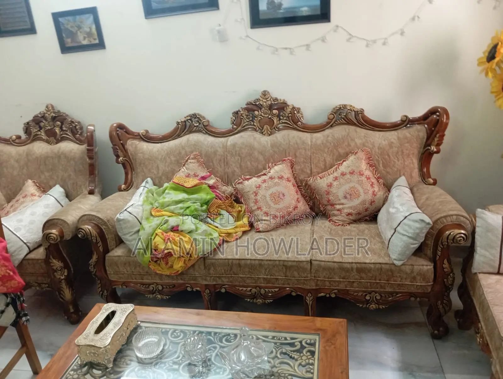 Original Teak Wood Sofa