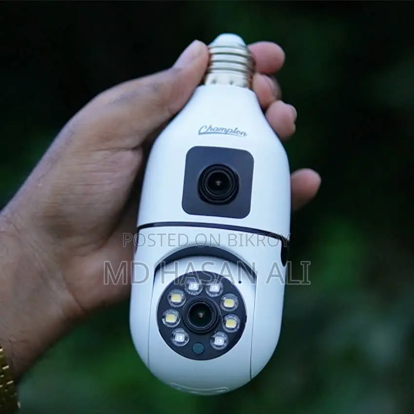 Dual Lens Bulb Holder Camera V380 Pro Apps