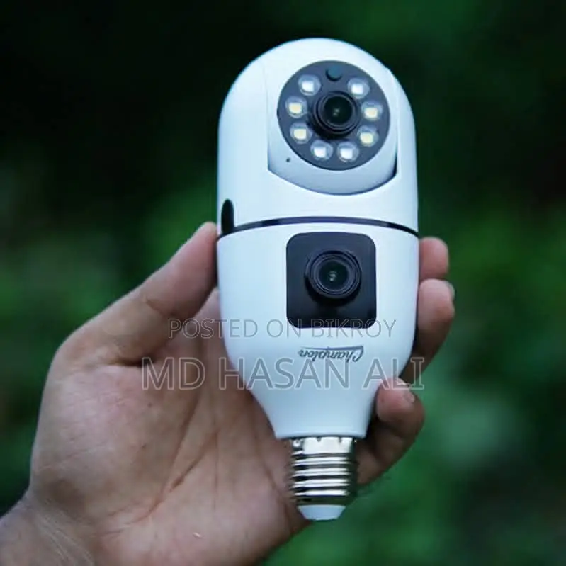 Dual Lens Bulb Holder Camera V380 Pro Apps