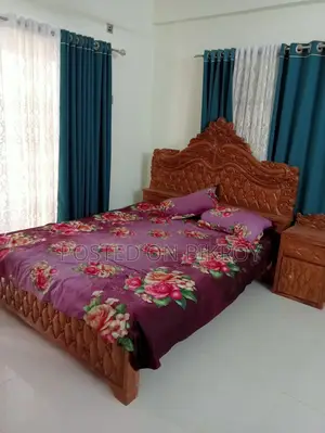 সেগুন কাঠের ডাবল বেড