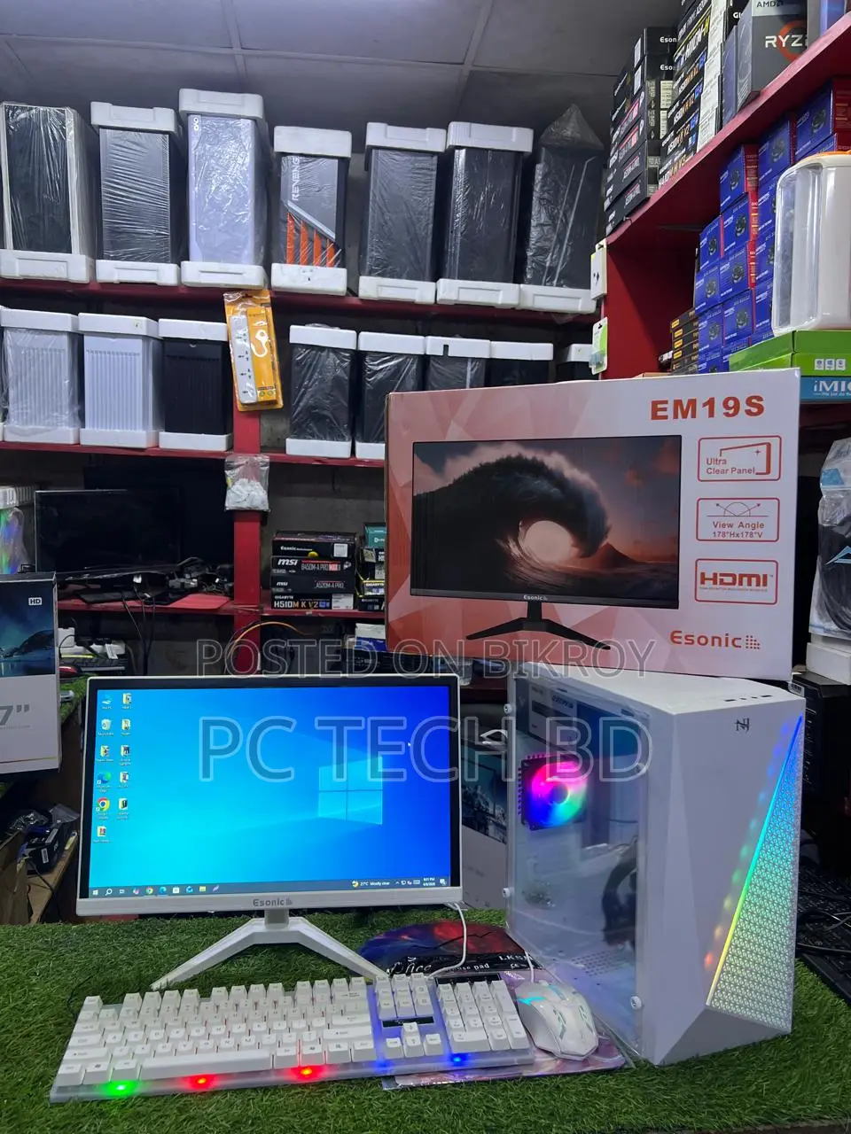Mega Offer | Core i5 Gaming 8GB RAM 1-TB 128GB SSD & Monitor 19" LED