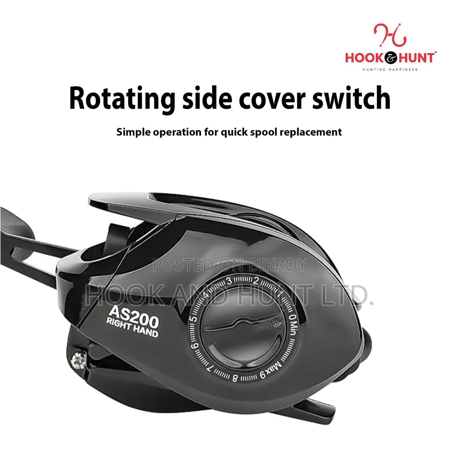 AS-200 Baitcasting Reel Full Metal Long Casting