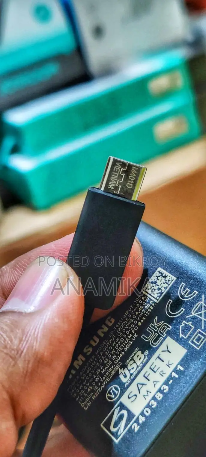 Samsung 45w Original Adapter with Vietnam Cable