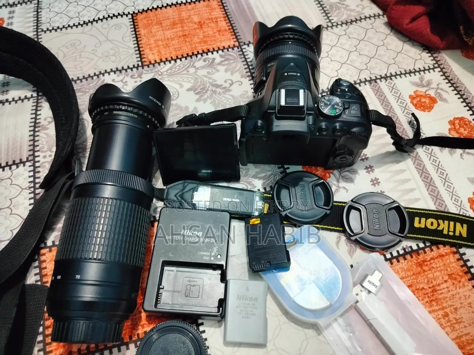 Nikon D5300 with Zoom and Prime Lens for Sale