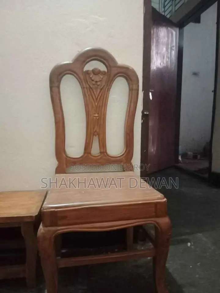 সেগুন কাঠের ডাইনিং টেবিল ৬ চেয়ারের