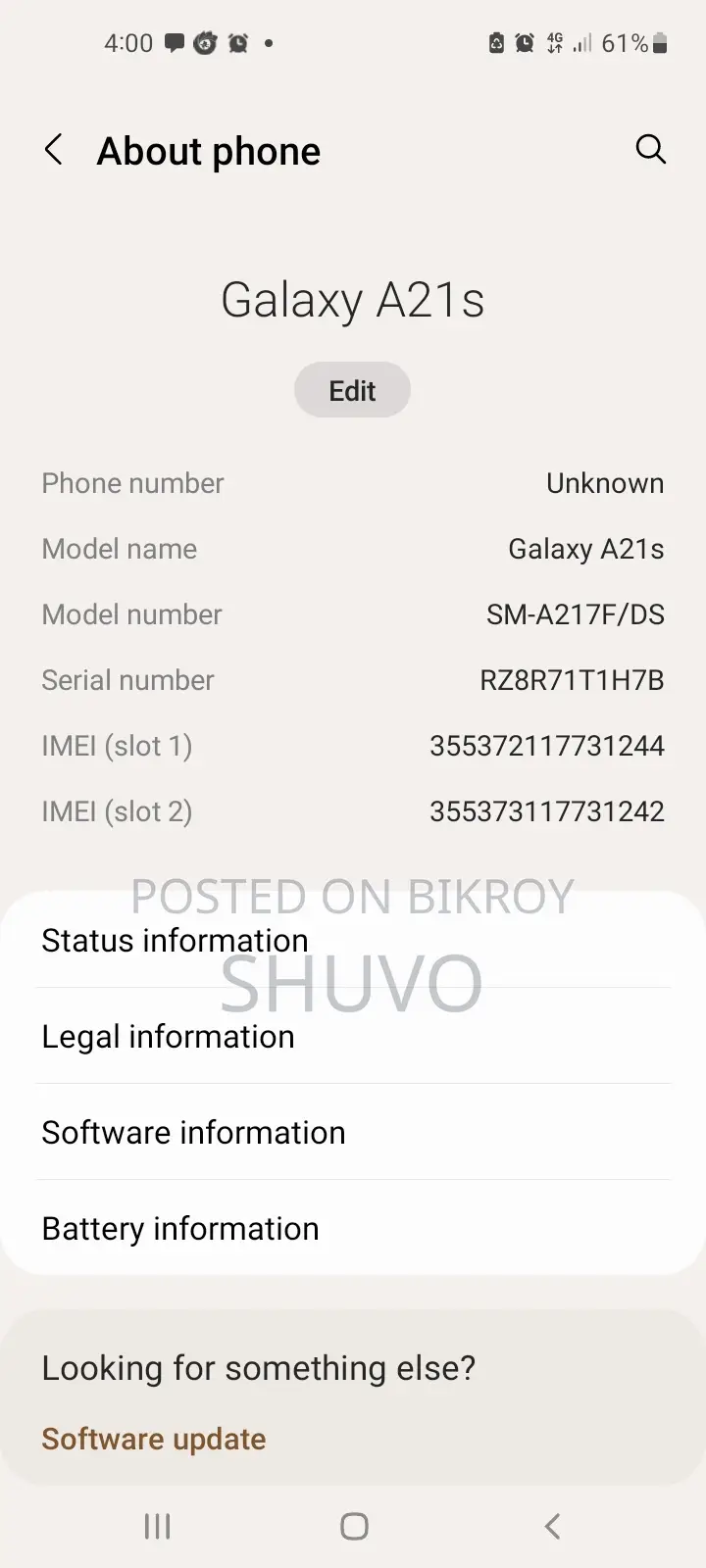 Samsung Galaxy A21s (Used)