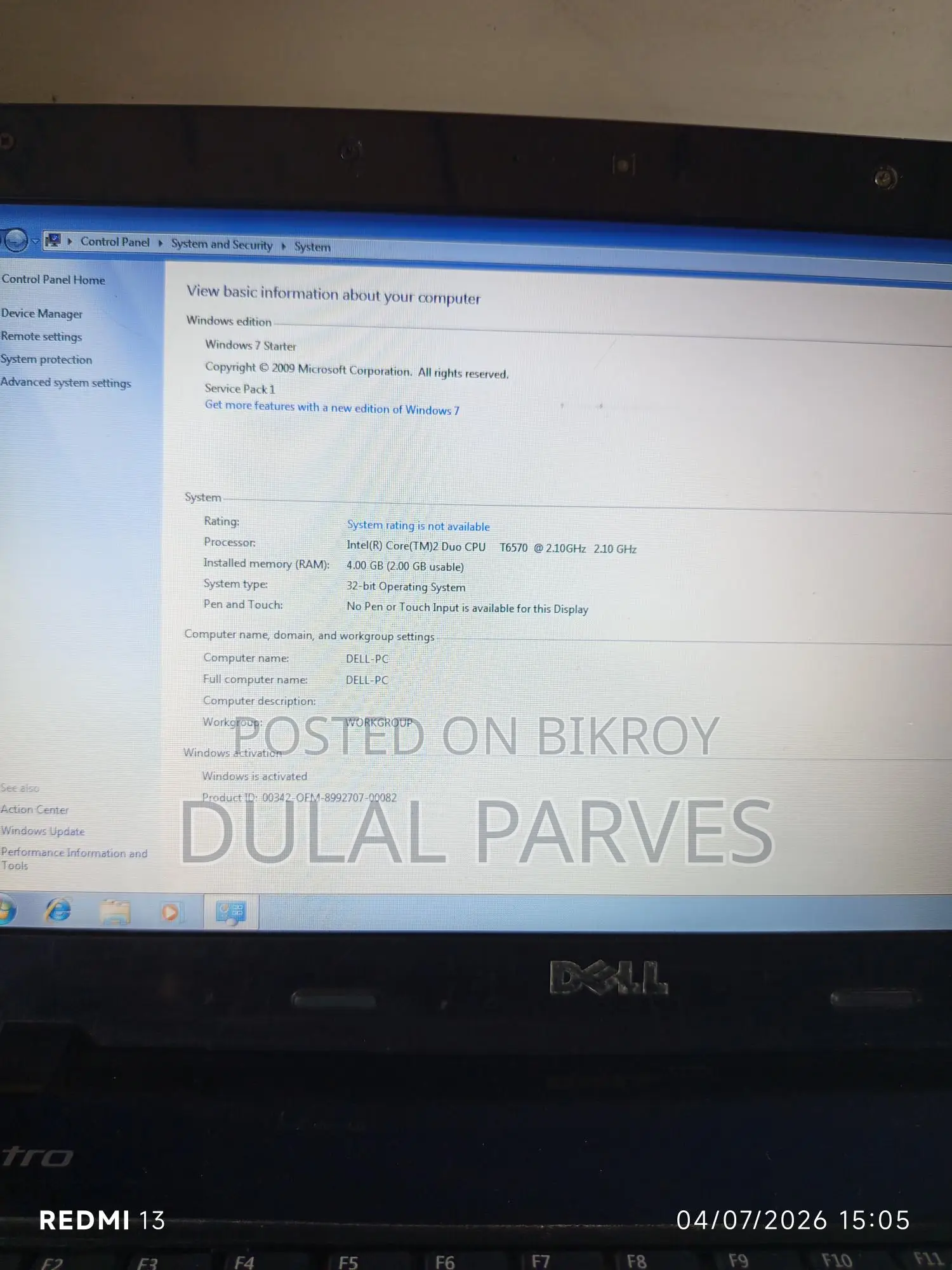 Dell core 2duo 4gb ram