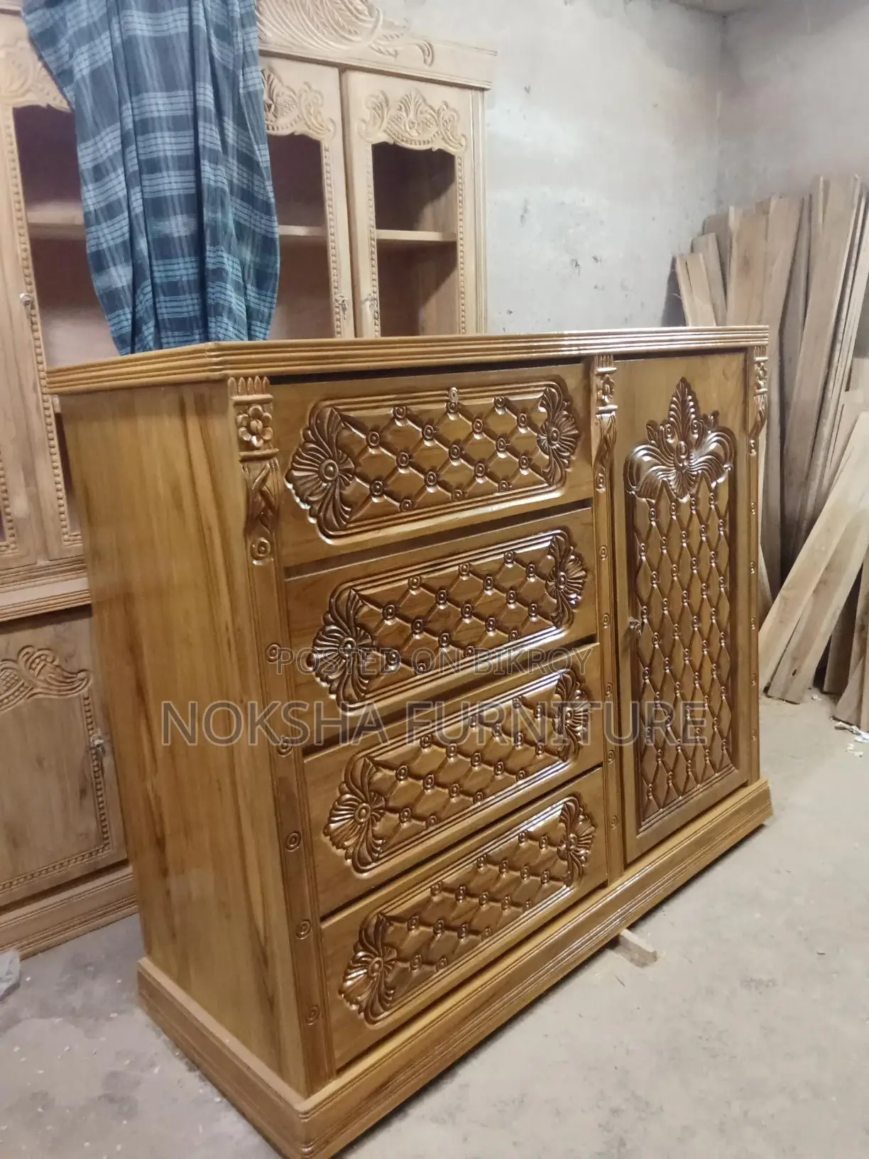 Chittagong Teak Wood Wardrobe for Sale