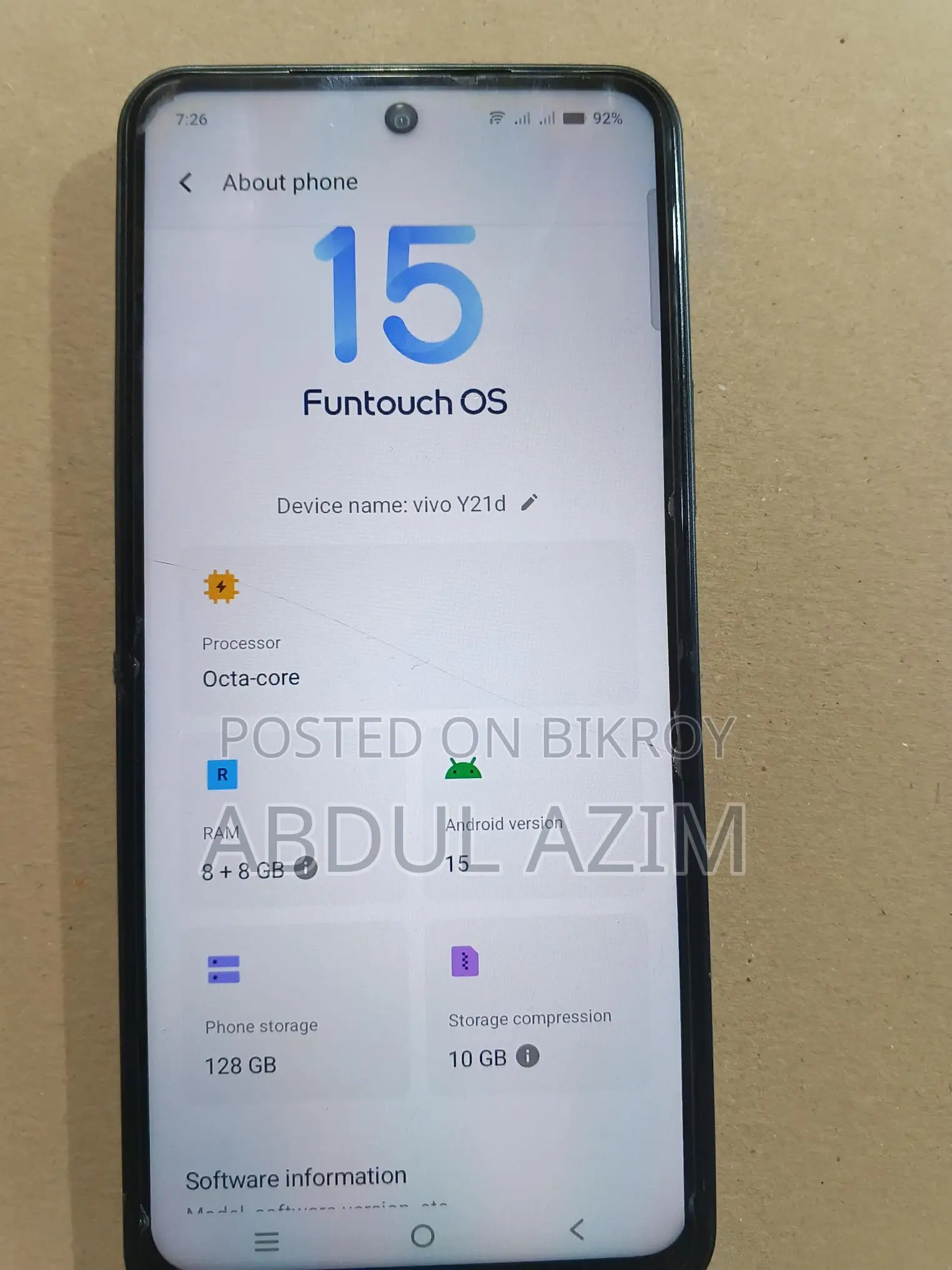 Vivo Y21 d (Used)