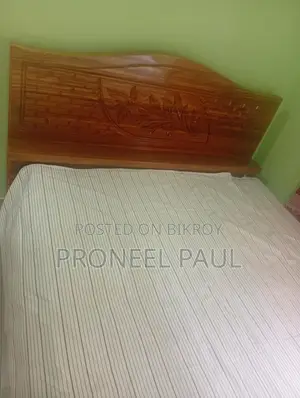 ৫" ৭ সাইজের সেগুন কাঠের খাট