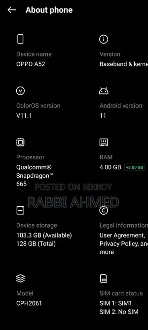 OPPO A52 4/128 (Used)