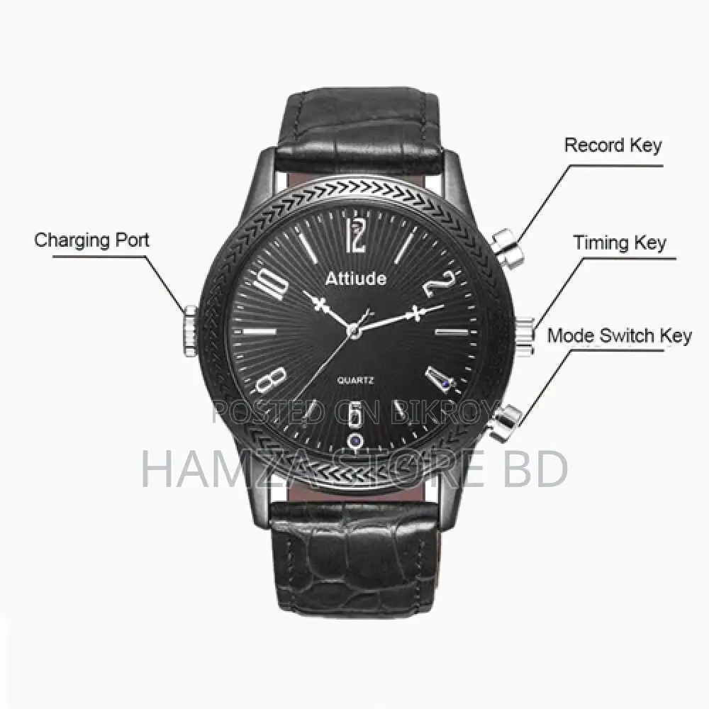 Watch Spy Camera 32gb Night Vision FHD Voice With Video Recorder