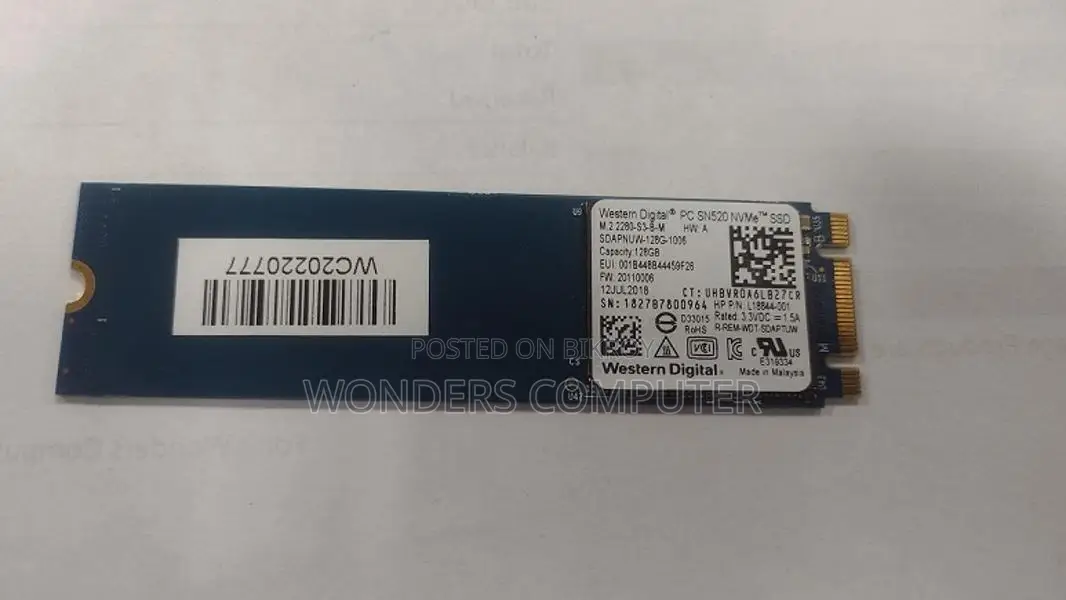 Genuine Western Digital 512 GB NVMe SSD 1 Year Warranty