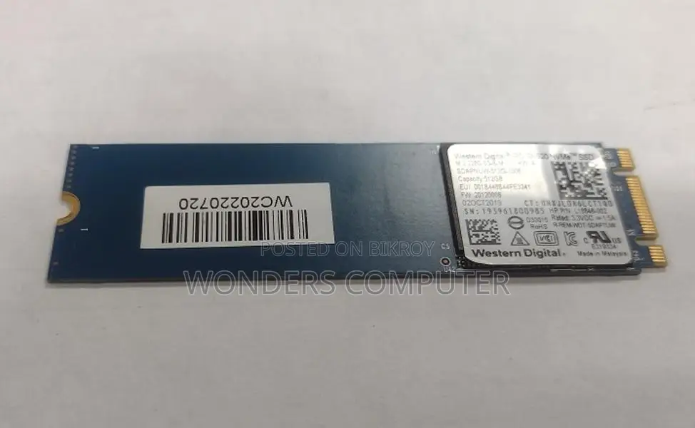 Genuine Western Digital 512 GB NVMe SSD 1 Year Warranty