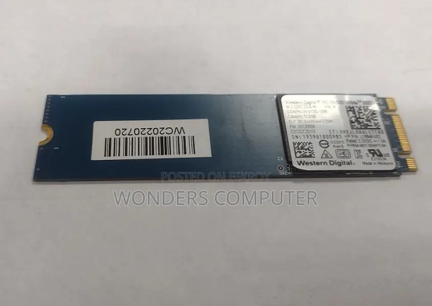 Genuine Western Digital 512 GB NVMe SSD 1 Year Warranty