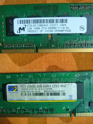 2GB Desktop RAM & 1GB Laptop RAM for Sale