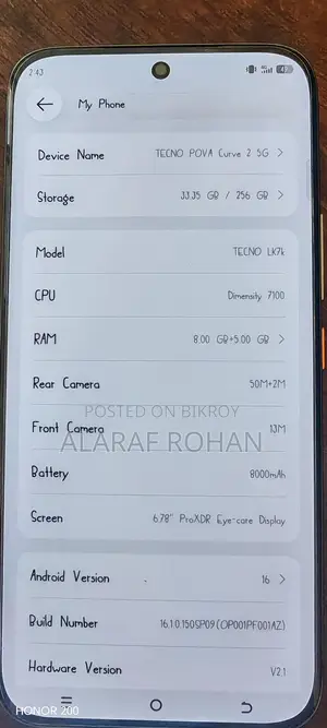 Tecno মোবাইল ফোন (ব্যবহৃত)