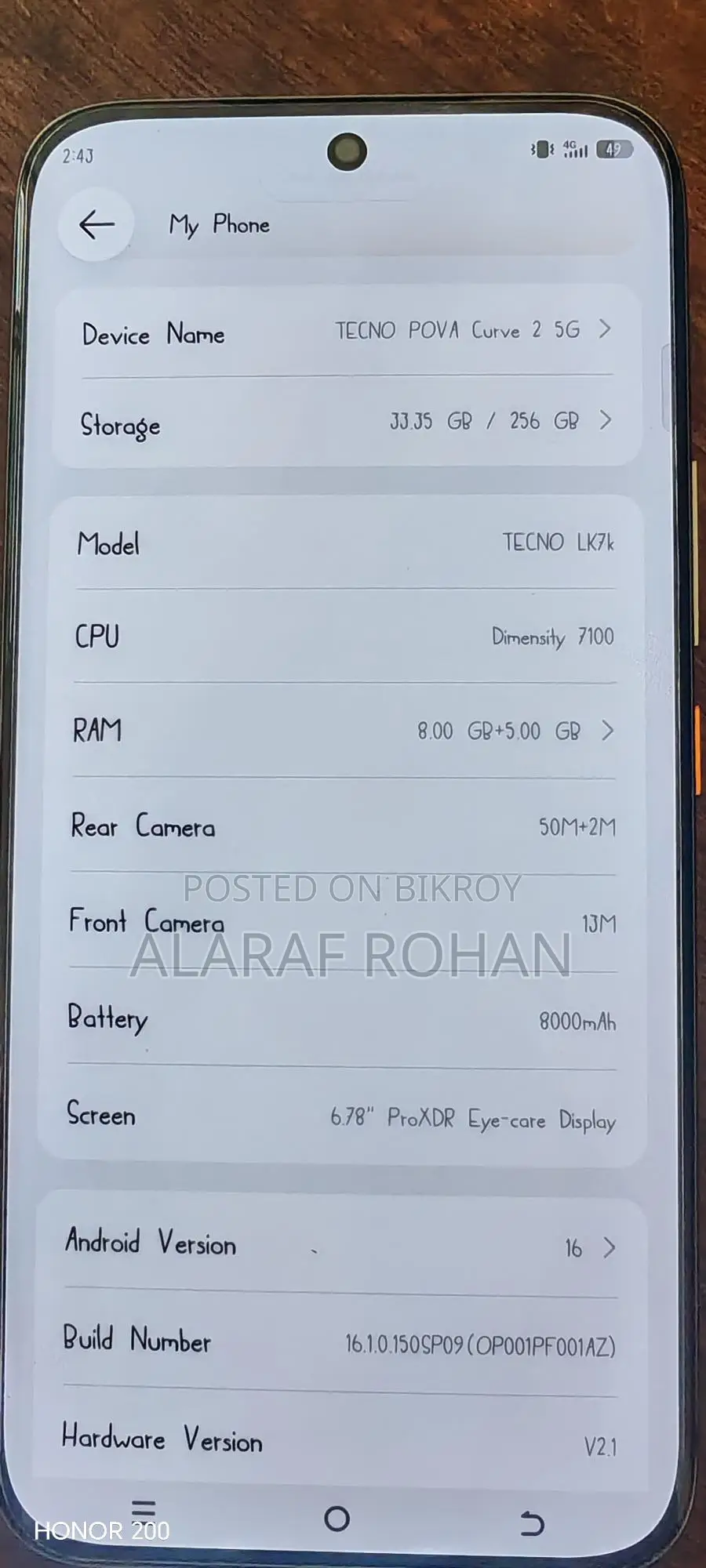 Tecno মোবাইল ফোন (ব্যবহৃত)