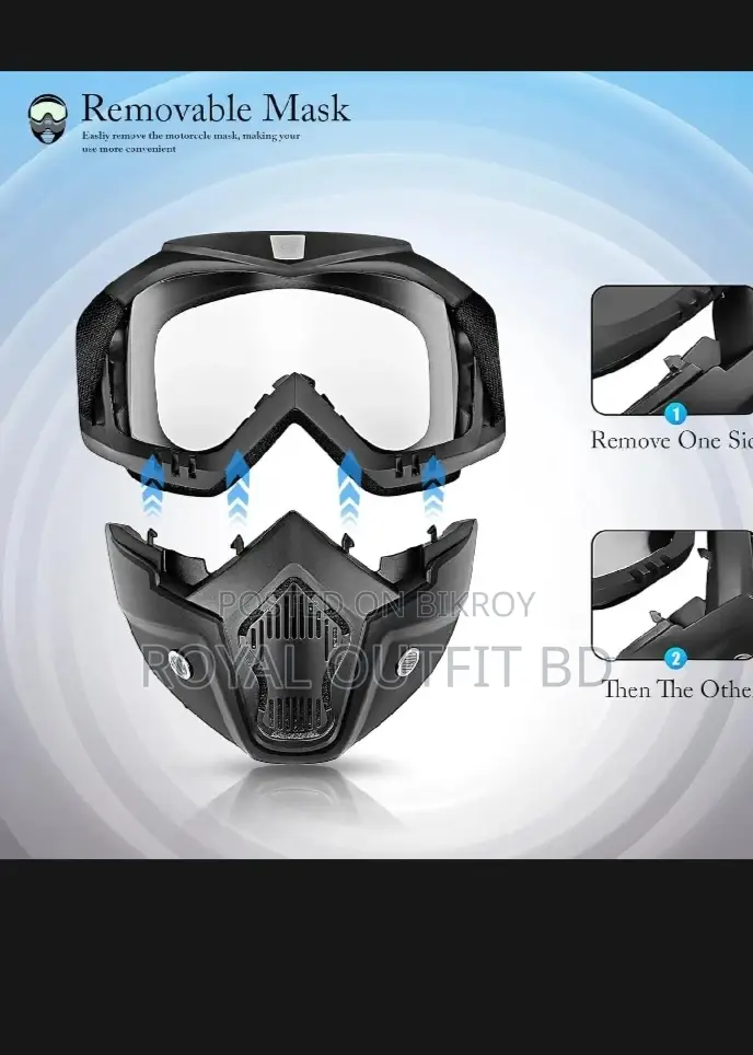 Safety Goggles Mask for Biker Wind Dust Protective Helmet Face