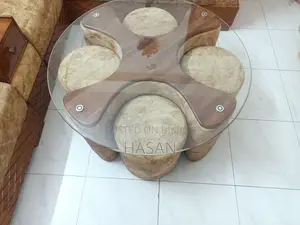 L-Shaped Sofa with Table