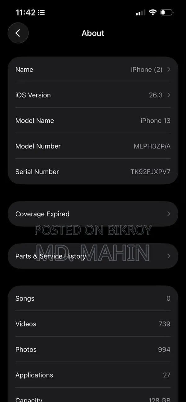 Apple iPhone 13 ` (Used)