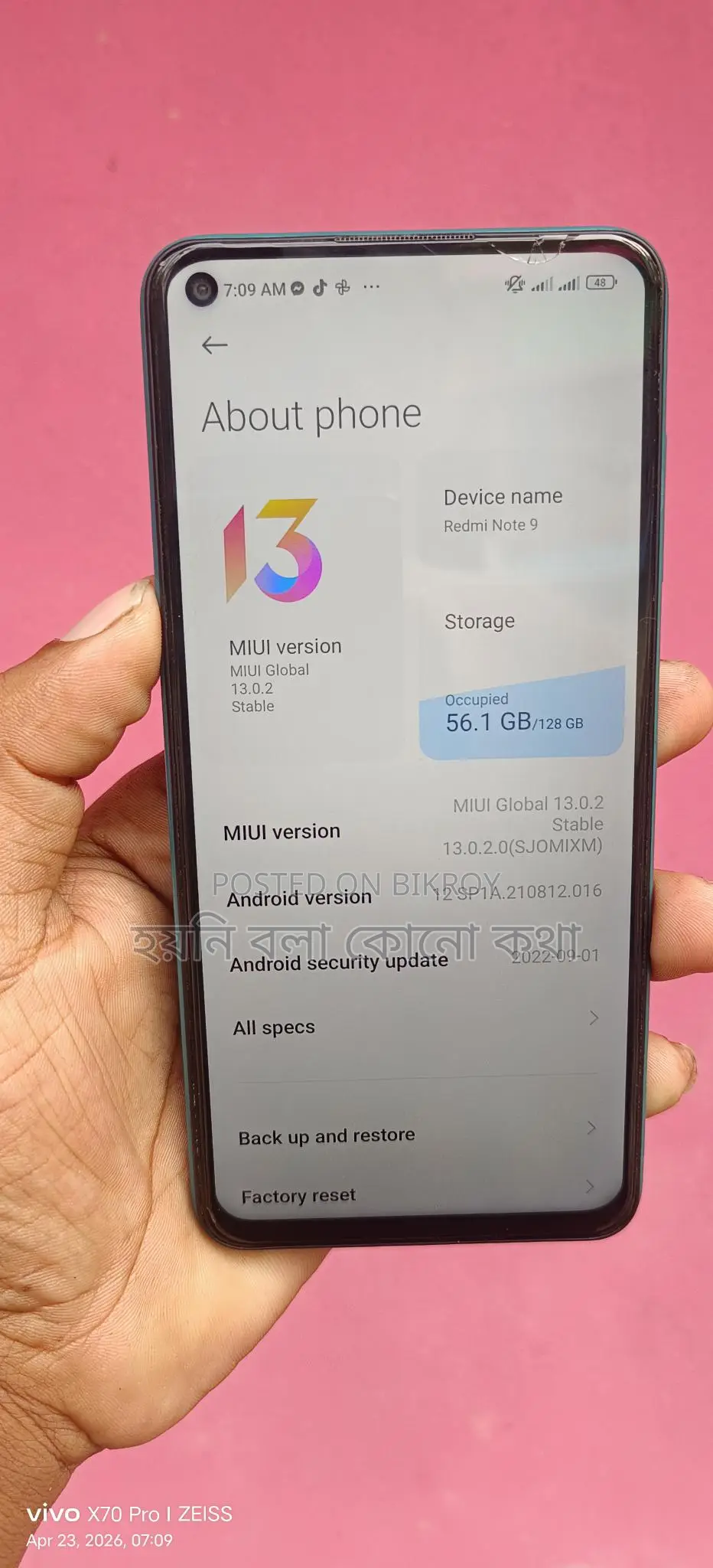 Xiaomi Redmi Note 9 (Used)