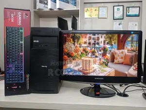 Computer Full Set-Core i3 (8th Gen)_M.2 SSD 256GB+Ram 4GB+20"Monitor