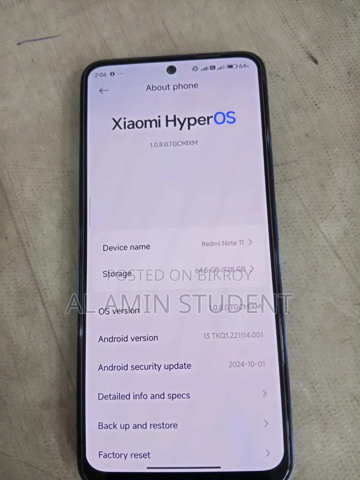 Xiaomi Redmi Note 11 . (Used)