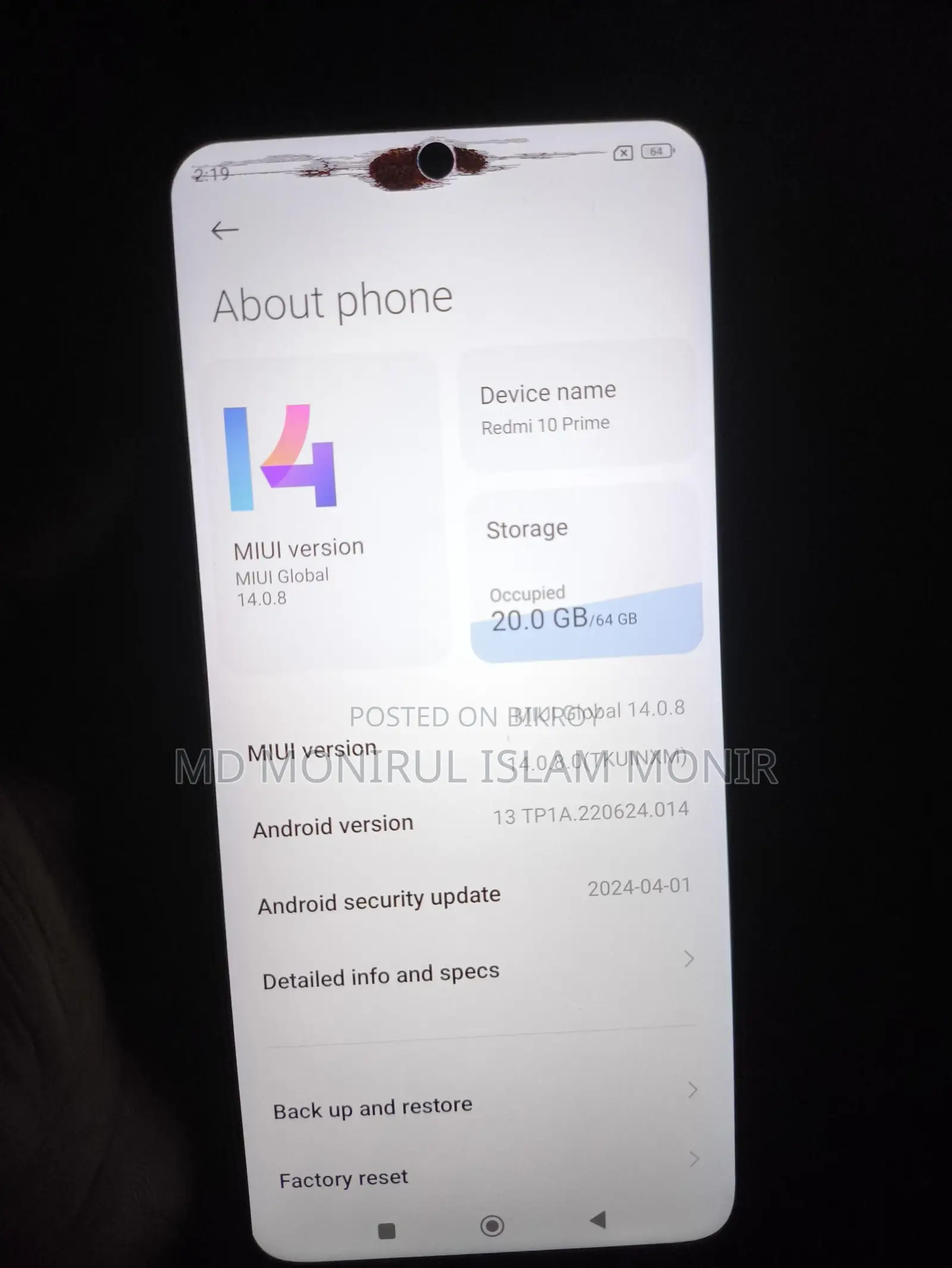 Xiaomi Redmi . (Used)