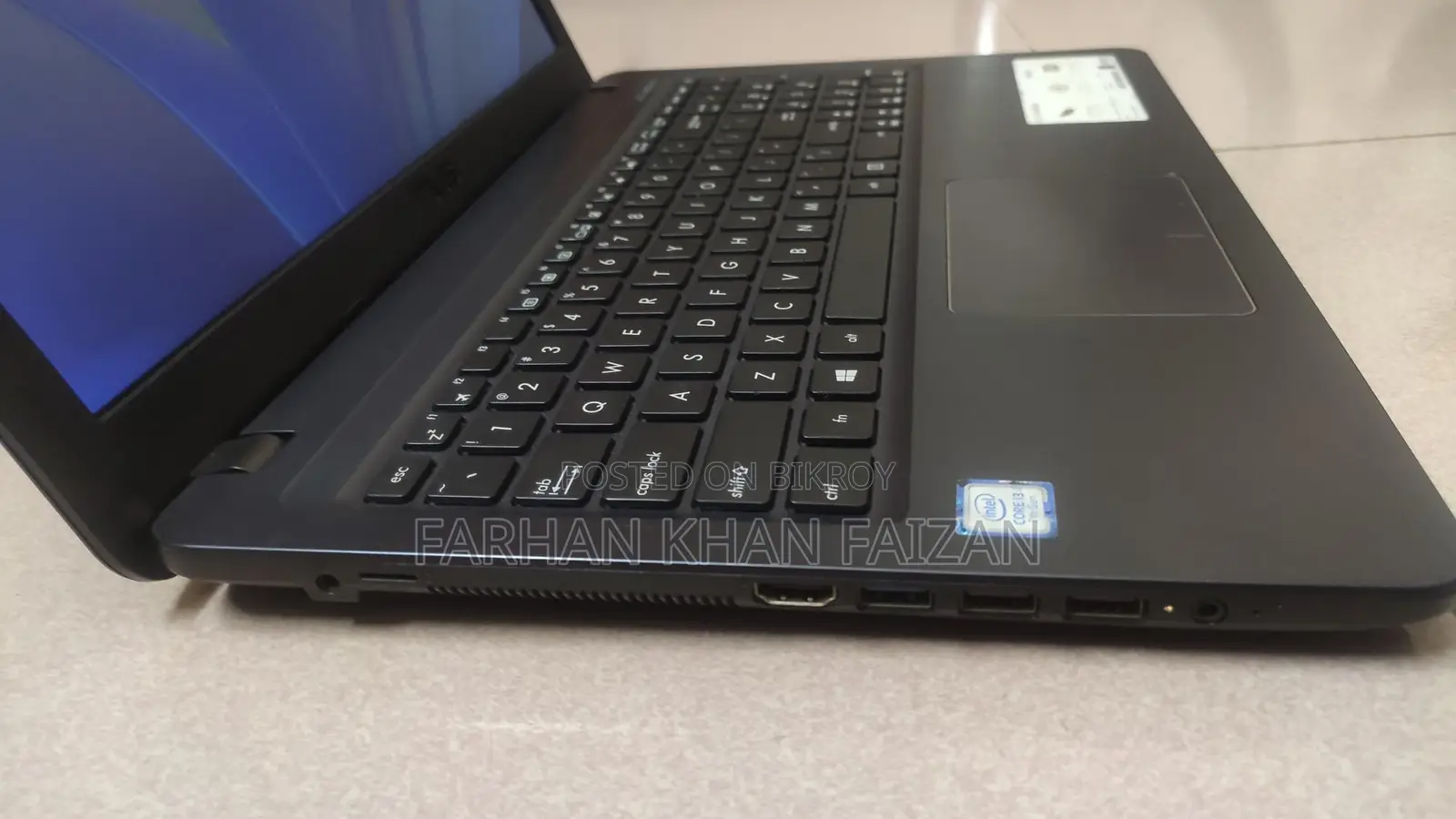 Asus X543MA i3 7Gen 4GB Ram 1TB size 15.5"