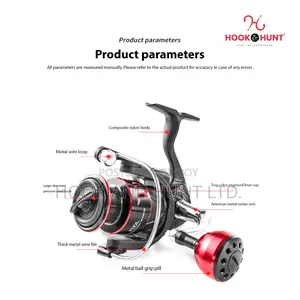 Red Hunter All Metal Spinning Reel 1000–7000