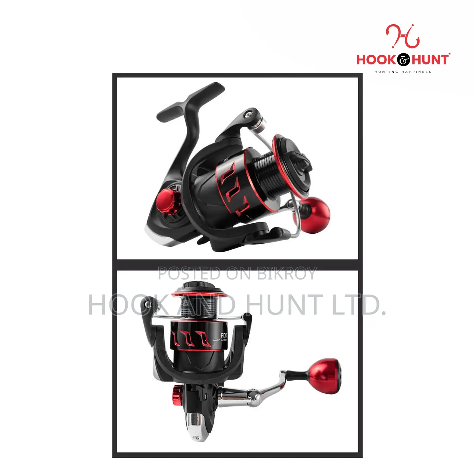 Red Hunter All Metal Spinning Reel 1000–7000