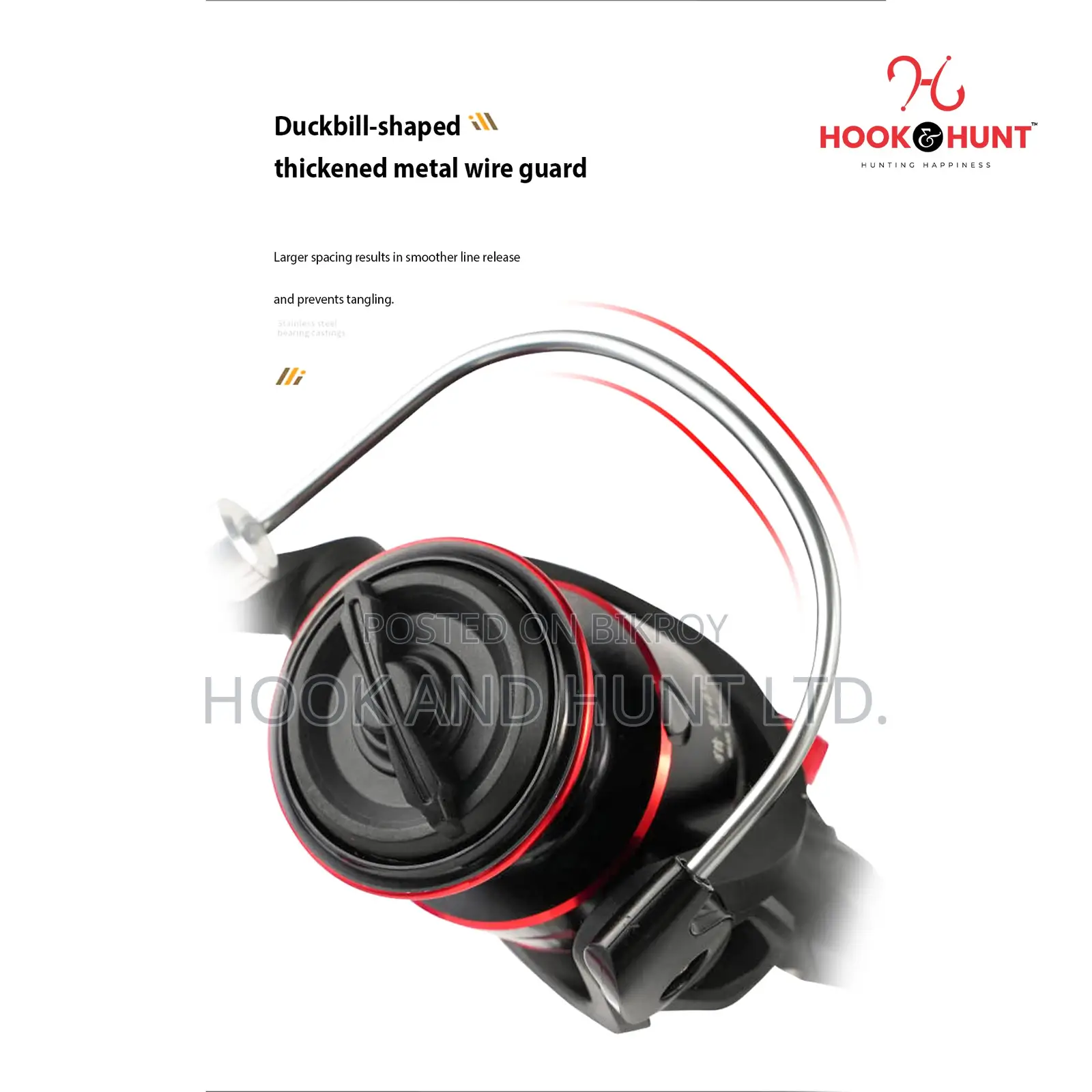 Red Hunter All Metal Spinning Reel 1000–7000