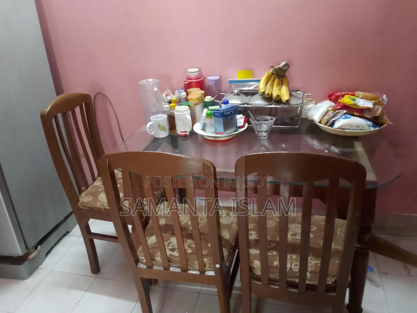সেগুন কাঠের ডাইনিং টেবিল